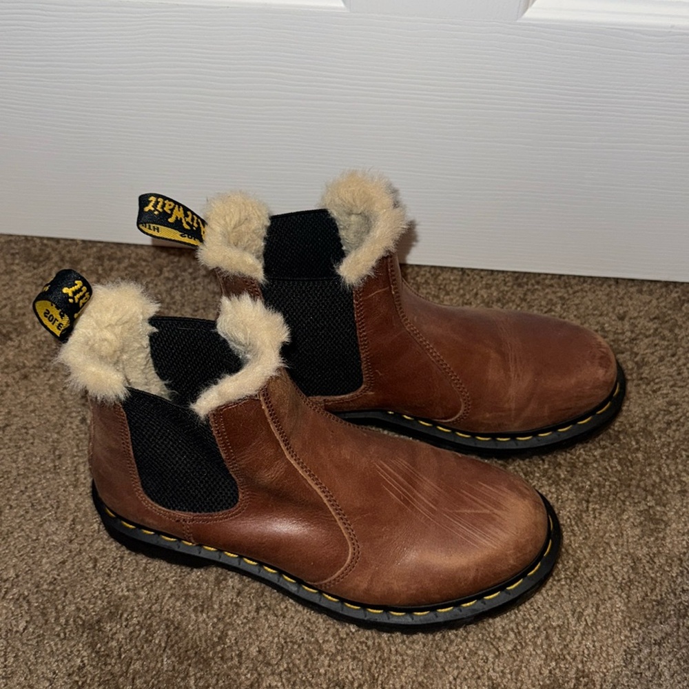 Doc Marten Chelsea Boots with Fur